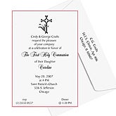 Personalized Communion Invitations With Pink Border. Just 27.95 USD Personalized Communion Invitations With Pink Border