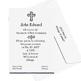 Gold First Communion Personalized Invitations - Printed Envelopes