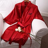 personalized satin kimono robe