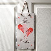 Loving Hearts Slate Plaque