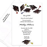 Flying Grad Caps Custom Invitations. Just 29.95 USD Flying Grad Caps Custom Invitations