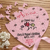Personalized Heart Puzzles For Flower Girl and Ring Bearer