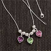 Ladies Boutique >> My Kids Heart Birthstone Pendant Necklace