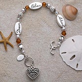 Dream, Believe, Achieve Monogram Bracelet