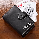 Double Deck Leather Playing Card Case
