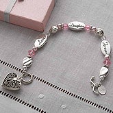 Love, Daughter, Forever Personalized Bracelet