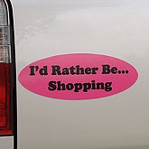 I'd Rather Be...© Personalized Car Magnet