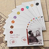 Personalized Save The Date Photo Magnets - Hibiscus Design
