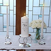 Personalized Wedding Unity Candle Set - Our Love Design - 3964