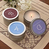 Classic Monogram© Candle Tin Favors
