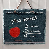 Teacher Chalkboard© Personalized Slate Plaque
