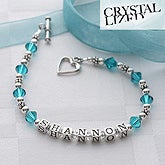 Initial Blocks Birthstone Bracelet