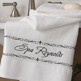 Fleur de Lis Custom Bath Towel