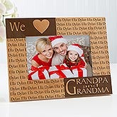 Personalized Wood Picture Frame - Loving Hearts Design - 4123 Personalized Wood Picture Frame - Loving Hearts Design - 4123