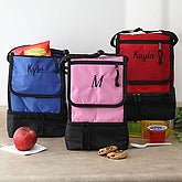 Personalized Insulated Lunch Bags - Pink, Royal Blue, Ruby Red