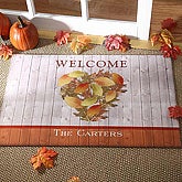 Personalized Autumn Heart Welcome Door Mat - 4166