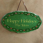 secondary_category(ies) nolink] >> Holiday Wreath&copy; Personalized Slate