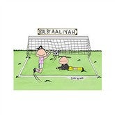 Soccer Star Watercolor Print 11 x 14 METAL Frame