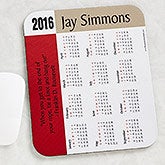 Personalized Calendar Grey Border Mouse Pad with Custom Quote - 4231