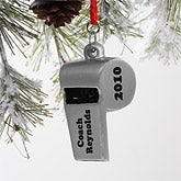 Coach Whistle© Personalized Ornament