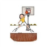 Basketball Star Watercolor 11 x 14 METAL Frame, OAK Frame, 8 x 10 METAL Frame, 8 x 10 OAK Frame