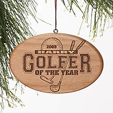 secondary_category(ies) nolink] >> Golfer Of The Year&copy; Engraved Ornament