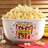 Custom Personalized Ceramic Popcorn Bowl - Family Time