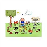 Animal Lover Watercolor Print 11 x 14 METAL Frame, OAK Frame, 8 x 10 METAL Frame, 8 x 10 OAK Frame