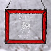 Custom Personalized Red Glass Suncatcher - 4790