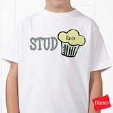 Personalized Baby Bib - Stud Muffin, Fleece Romper - Stud Muffin, T-Romper - Stud Muffin, T Shirt - Stud Muffin, Kids Sweatshirt - Stud Muffin, Kids T Shirt - Stud Muffin