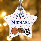 All Star Sports© Personalized Ornament