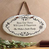Bless Our Home© Personalized Slate Plaque