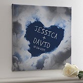 On Cloud Nine Romantic Personalized Canvas Art - Large