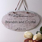 My Beloved© Personalized Slate Plaque