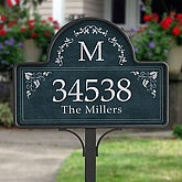 Monogrammed Home Address Magnet, Yard Stake