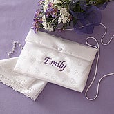 Flower Girl Embroidered Satin Purse