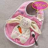 Personalized Baby's First Easter Bib and Washcloth Set - Pink Color