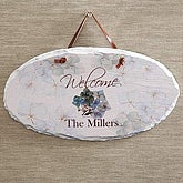 Hydrangea Bouquet© Personalized Slate Plaque