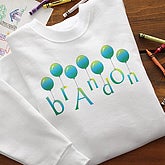 Balloon Name Infant Fleece Romper