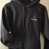 Irish Shamrock Personalized Boys Hooded Sweatshirt, Mens Hooded Sweatshirt