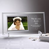 Engraved Glass Communion Picture Frame - 5256