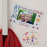 MOM means LOVE© Photo Magnet Frame