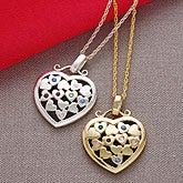 Personalized heart necklace