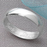 Sterling Silver Secret Message Engraved Ring