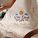 Live, Love, Laugh© Personalized Afghan