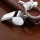 Stainless Steel Whistle Keychain