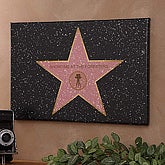 Hollywood Walk of Fame Personalized Canvas Art - Large, Medium, Small