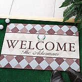 Golf Pro Personalized Welcome Mat