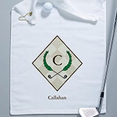 Golf Pro Initial Crest Personalized Golf Towel - 5497 Golf Pro Initial Crest Personalized Golf Towel - 5497