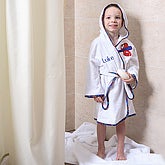 Personalized Kids Sports Hooded Cover-Up Robe